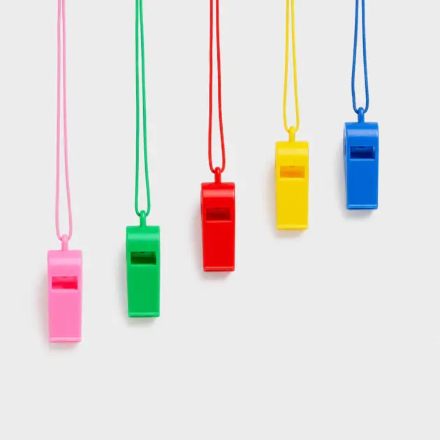 Color plastic whistle 4.8*2*1.6cm (1*20pcs)