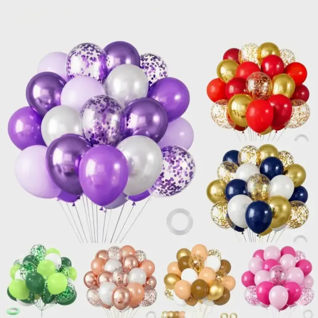 10pcs/bag metal color baloon