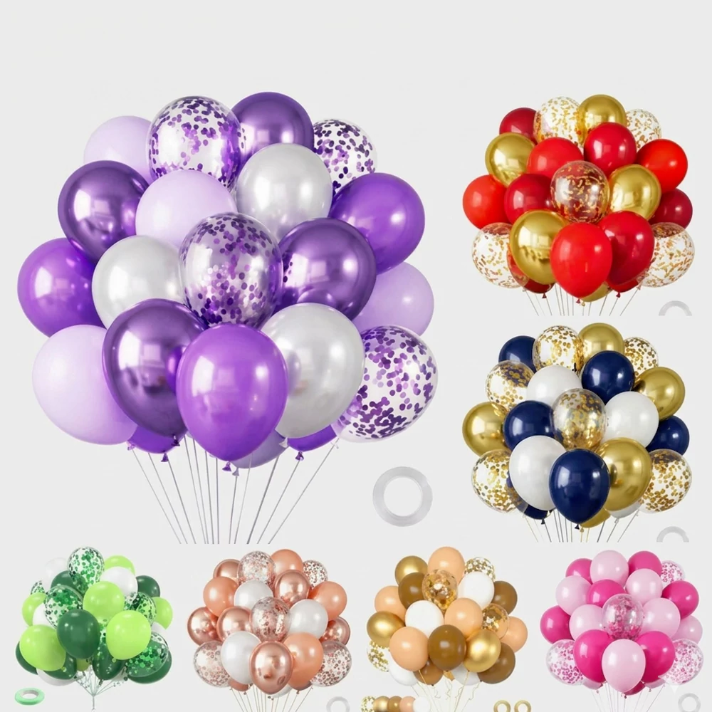 10pcs/bag metal color baloon