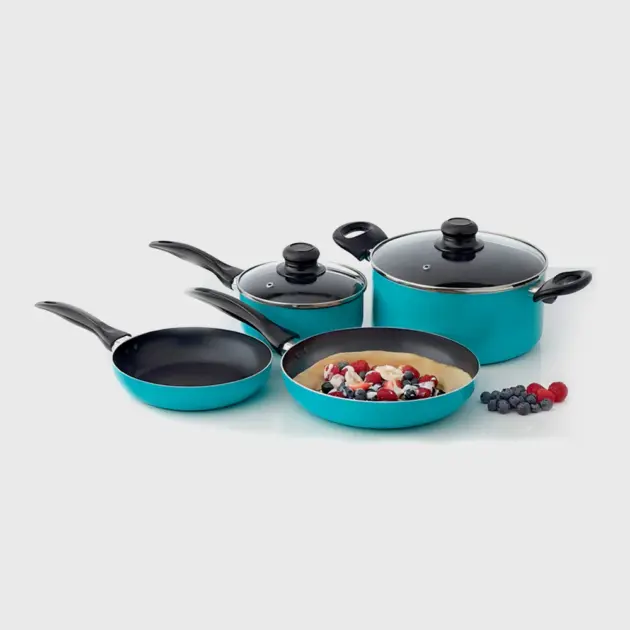 6pcs Alu. non-stick cookware set