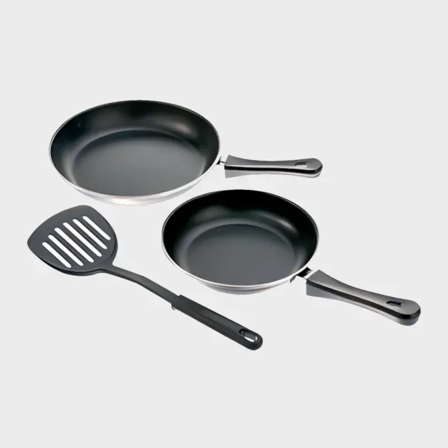 2Pcs fry pan with nylon turner